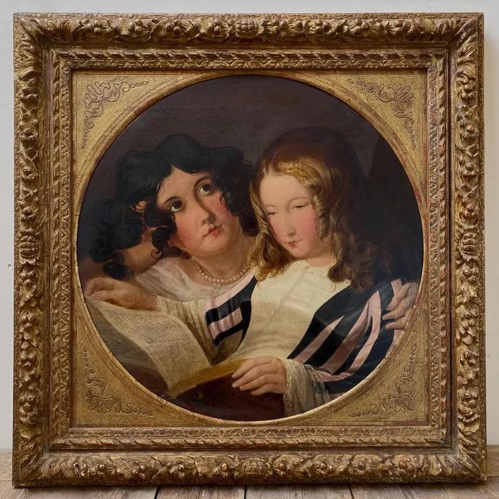 19e eeuws Engels olieverf schilderij Anson Ambrose Martin, Antiek en Kunst, Kunst | Schilderijen | Klassiek, Ophalen of Verzenden