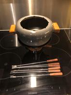 t.k.Staub France fondueset gietijzer compleet 20cm, Ophalen, Zo goed als nieuw, Brander, Fondueset