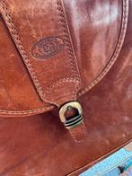 Vintage leren leer burkely’s tas geborduurd tassen festival, Gebruikt, Bruin, Geen idee, Burkely's Leatherhouse