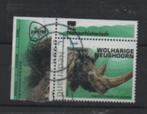 ‹(•¿•)› nl j0070 natuur wolharige neushoorn hoekstuk, Verzenden, Na 1940, Gestempeld