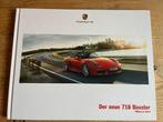 Porsche 718 Boxster autofolder 2016 hardcover brochure, Boeken, Auto's | Folders en Tijdschriften, Ophalen of Verzenden, Zo goed als nieuw