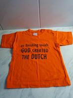 Shirtje oranje, tekst, maat 86, Ophalen of Verzenden, Zo goed als nieuw, Shirtje of Longsleeve