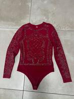 MAY BY SHINING STAR BORDEAUX ROOD BODY BODYSUIT TOP KRISTAL, Maat 38/40 (M), Ophalen of Verzenden, Zo goed als nieuw, May by shining star