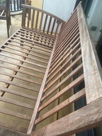 Houten Tuinset - Bank, Stoelen & Tafel beschikbaar voor biedingen