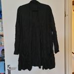 VEST ZWART KREUKELSTOF  MAAT 46, Zwart, Trui of Vest, Ophalen of Verzenden, Onbekend