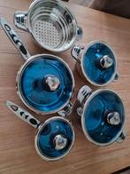Nieuwe 5 delige pannenset., Ophalen of Verzenden, Nieuw, Rvs, Pannenset