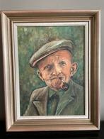 Mooi geschilderd portret van oude man, Antiek en Kunst, Kunst | Schilderijen | Klassiek, Ophalen of Verzenden