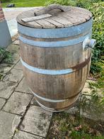 Houten Regenton met Deksel, Tuin en Terras, Ophalen, Gebruikt, Met kraantje, 75 tot 150 liter