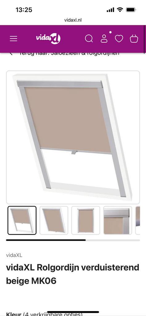 Nieuw Dakraam Rolgordijn - Beige, Huis en Inrichting, Stoffering | Gordijnen en Lamellen, Nieuw, Minder dan 100 cm, 50 tot 100 cm