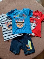 Paw Patrol set 3x t-shirt mt 110 broek name it mt 104, Ophalen