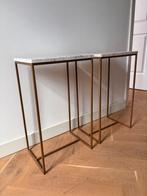 Marmeren bijzettafel, Ophalen of Verzenden, Zo goed als nieuw, Rond, Minder dan 55 cm