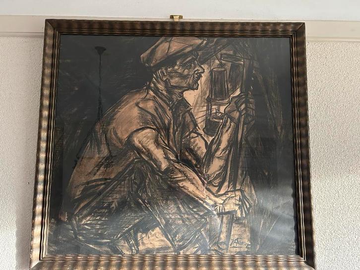 Litho Jan Toorop - Mijnwerker, Antiek en Kunst, Kunst | Tekeningen en Foto's, Ophalen