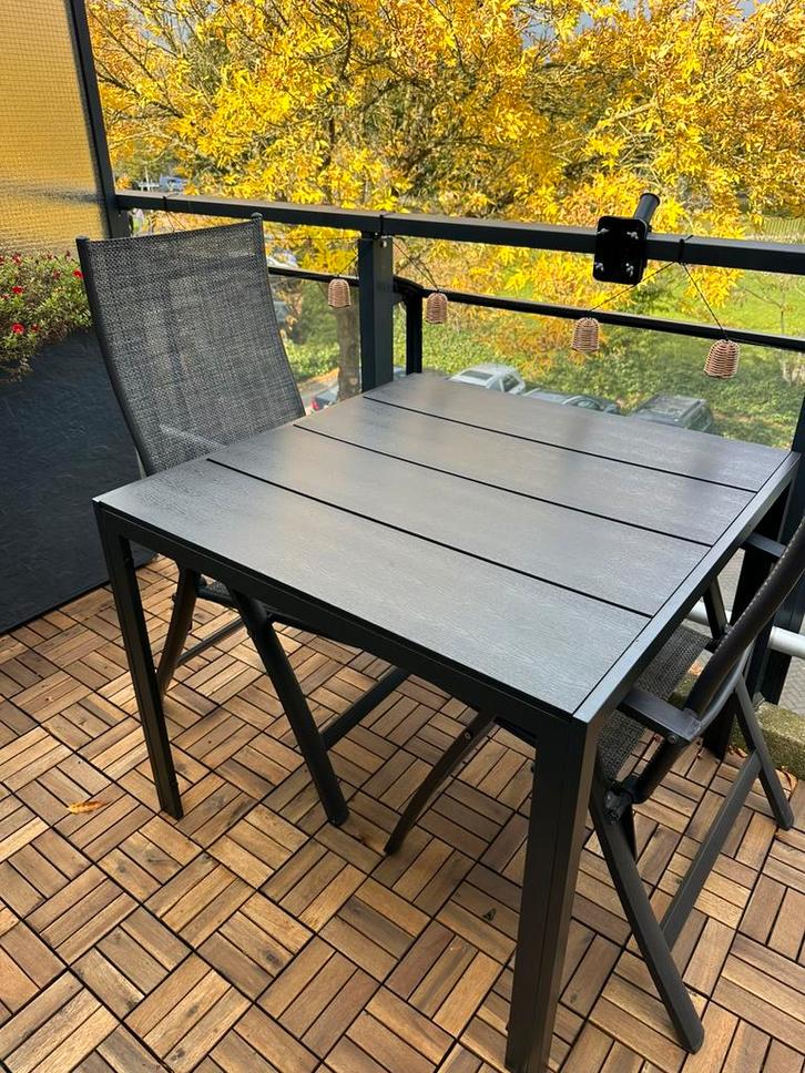 Jutlandia Maderup tuintafel 90x90, Tuin en Terras, Tuintafels, Nieuw, Vierkant, Aluminium, Ophalen