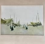 Strand, reproductie van schilderij van Henri Cassiers, Ophalen of Verzenden