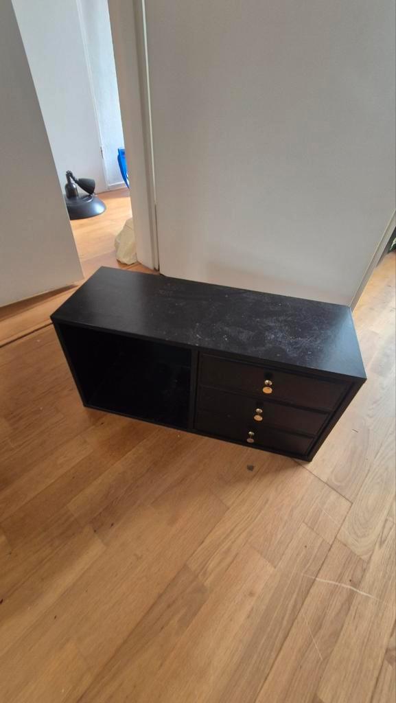 Zwart Kastje met Lades, Huis en Inrichting, Kasten | Ladekasten, Gebruikt, Minder dan 100 cm, Minder dan 50 cm, 25 tot 50 cm, Overige materialen