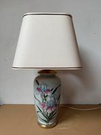 Vintage tafellamp met bloemmotief, Huis en Inrichting, Ophalen of Verzenden, Gebruikt, Minder dan 50 cm