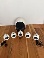 Scandyna Micropods Wit + Subwoofer + Muurbeugels, Gebruikt, 2.1-systeem, 70 watt of meer, Overige spelers