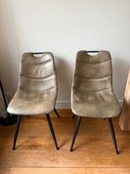 Set van 6 groene eetkamerstoelen met handvat, Huis en Inrichting, Stoelen, Ophalen, Gebruikt, Overige kleuren, Stof