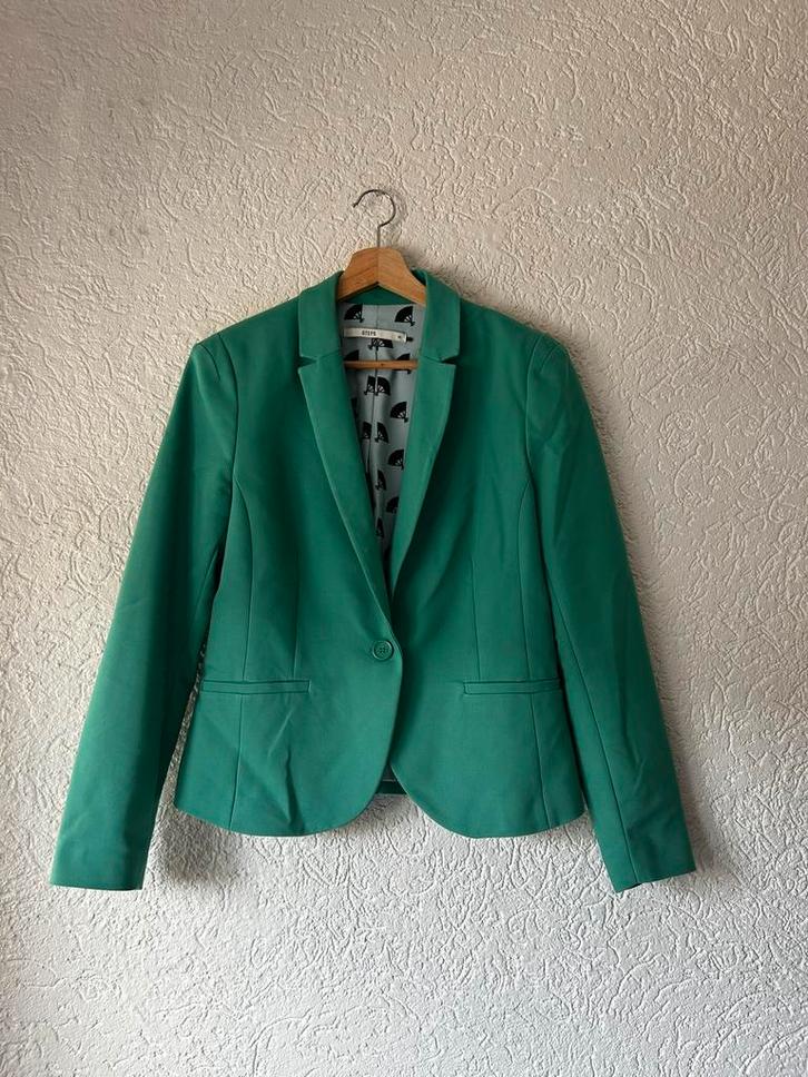 Jasje Steps (40), Kleding | Dames, Jasjes, Kostuums en Pakken, Zo goed als nieuw, Jasje, Maat 38/40 (M), Groen, Ophalen of Verzenden