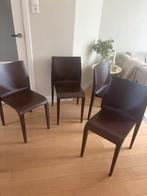 4x vintage design Laleggera stoel, Ophalen, Bruin, Zo goed als nieuw, Vier