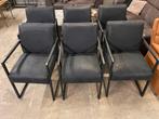 6 grijs suede eetkamerstoelen metalen frame - Nieuw!, Ophalen, ., Nieuw, .