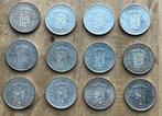 complete set  2,5 gulden Wilhelmina Opgestoken Haar, Postzegels en Munten, Munten | Nederland, Ophalen, Setje, Zilver, Koningin Wilhelmina