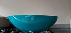 Turkoois/Lime Glazen Schaal - 34cm, Schaal, Rond, Ophalen of Verzenden, Glas