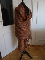 Kikooni mega zuiver zijden stola, doorstikt, Paisley motief, Verzenden, Maat 46/48 (XL) of groter, Nieuw, Sjaal
