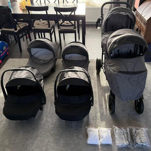 Bebetto42 Duokinderwagen incl zitjes, wiegjes, autostoeltjes, Kinderen en Baby's, Kinderwagens en Combinaties, Zo goed als nieuw