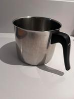 Roestvrijstalen melk pot met handvat, Ophalen of Verzenden, Zo goed als nieuw, Rvs