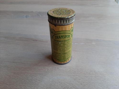 oud Art Nouveau blikje Transpon Anti zweetpoeder Den Haag, Verzamelen, Blikken, Gebruikt, Overige, Overige merken, Ophalen of Verzenden