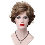 Moderne pruik kort krullend haar kleur 12TT26, Sieraden, Tassen en Uiterlijk, Uiterlijk | Haarverzorging, Verzenden, Nieuw, Pruik of Haarverlenging