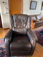 Hukla Lederen Relaxstoel - Gebruikt, Huis en Inrichting, Fauteuils, Ophalen of Verzenden, Gebruikt, Leer, 75 tot 100 cm