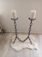 2 mooie ijzeren handgemaakte kaarsen standaart 52 cm hoog., Huis en Inrichting, Ophalen of Verzenden, Zo goed als nieuw, Metaal