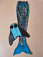 Zeemeermin staart Emerald Sparkle met monovin blauw EU 150, Jongen of Meisje, Zo goed als nieuw, Zwem-accessoire, Maat 152