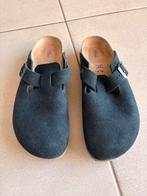 Birkenstock Boston Suede Donkerblauw - Klompen, Zo goed als nieuw, Birkenstock, Pantoffels of Sloffen, Verzenden