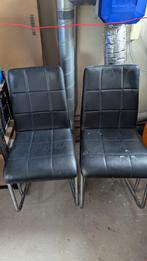eetkamer stoelen set van 4, Huis en Inrichting, Stoelen, Ophalen, Gebruikt, Zwart, Metaal