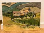 Toscane Landschap Schilderij, Antiek en Kunst, Kunst | Schilderijen | Klassiek, Ophalen of Verzenden
