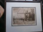 Karel KOKets gebr glas,  Schepen Lossen Scheveningen, Antiek en Kunst, Kunst | Etsen en Gravures, Ophalen of Verzenden