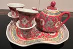 Vintage Chinees Mun Shou Famille Rose sake/theeservies, Antiek en Kunst, Ophalen of Verzenden