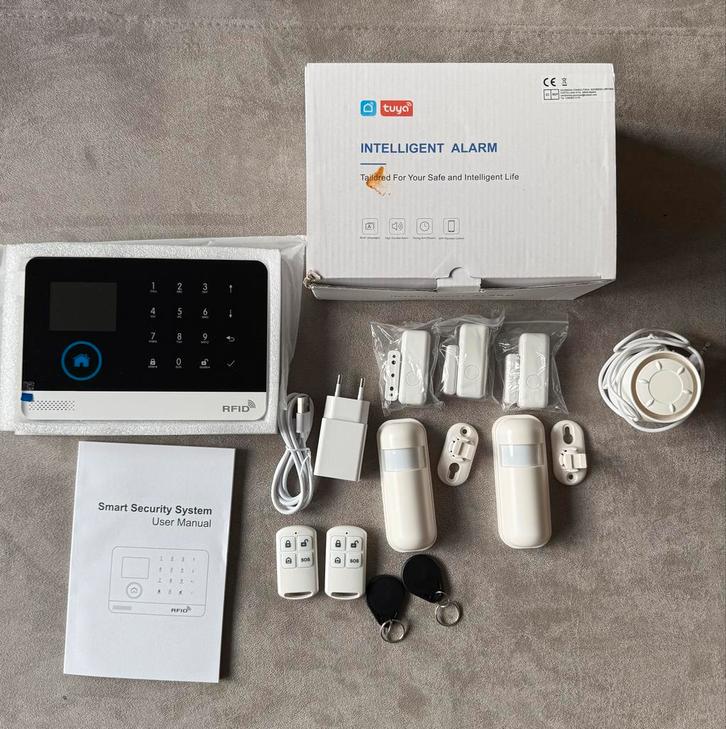 Nieuw Smart Alarmsysteem 2g+wifi tuya of smartlife app, Doe-het-zelf en Verbouw, Alarmsystemen, Nieuw, Compleet systeem, Beweging
