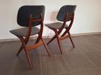 Vintage stoelen Louis van Teeffelen Scissor midcentury, Ophalen of Verzenden, Zo goed als nieuw