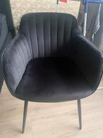 Vier eetkamerstoelen Como Zwart (Kwantum), Huis en Inrichting, Stoelen, Ophalen, Zwart, Zo goed als nieuw, Vier