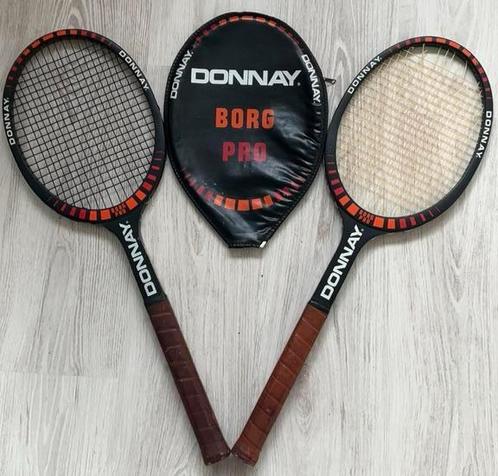Donnay Borg Pro Vintage Rackets., Sport en Fitness, Tennis, Gebruikt, Racket, Babolat, L3, Ophalen of Verzenden