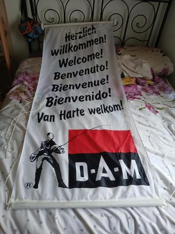 Orginele D-a-m Hengelsport banner in nette staat  beschikbaar voor biedingen