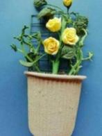Gele roos in beige tc pot / miniatuur Fennicole, Ophalen, Nieuw, Decoratie
