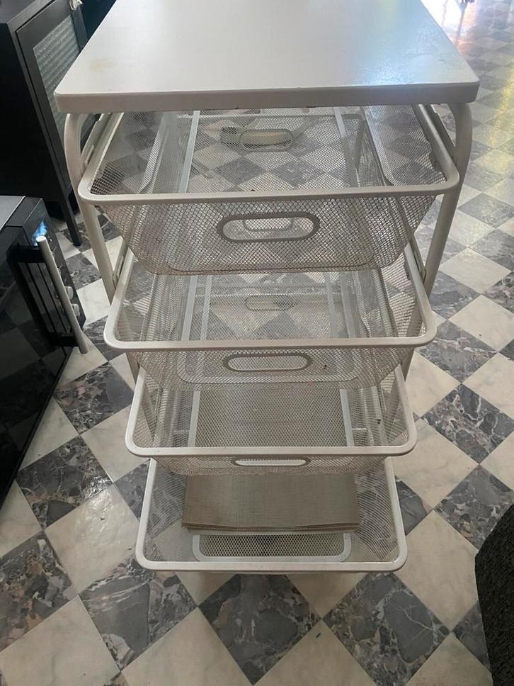 Metalen ladekast met 4 lades, Huis en Inrichting, Kasten | Kledingkasten, Gebruikt, Minder dan 100 cm, Minder dan 50 cm, 25 tot 50 cm