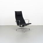 2x Vitra Eames EA 124 Fauteuil Zwart Hopsak - Gepolijst