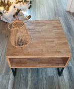 Prachtige stevige industriële mangohouten salontafel/tafel, Huis en Inrichting, 50 tot 100 cm, Zo goed als nieuw, Minder dan 50 cm