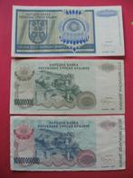 (35)  SERVIE - KRAJINE . 3 stuks verschillende bankbiljetten, Ophalen of Verzenden, Buitenland, Bankbiljetten